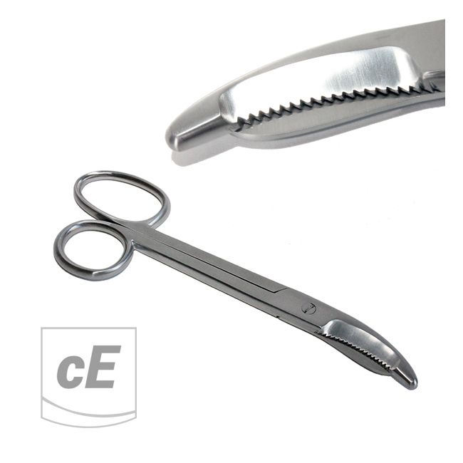 Gips-/Verbandschere BRUNS (gezahnt)